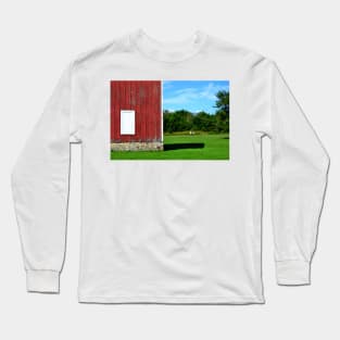 Red Barn & White Horse Long Sleeve T-Shirt